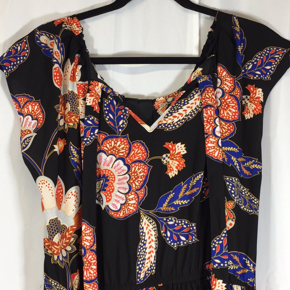 🎉Lauren Conrad Black Floral Dress Large - Picture 5 of 6